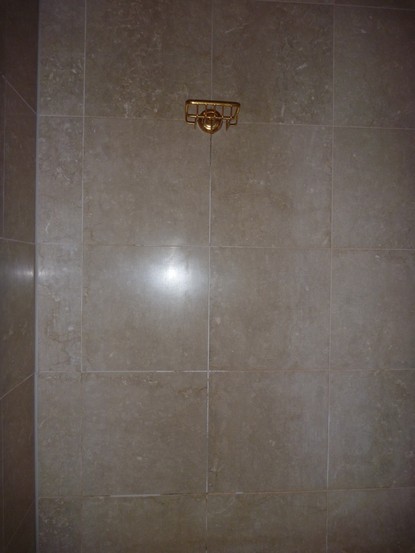 Marble, limestone, travertine - shower walls and floor polishing, sealing, repairs, mould removal, silicone replacement cleaning, stain removal Brisbane - Gold Coast - Sunshine Coast